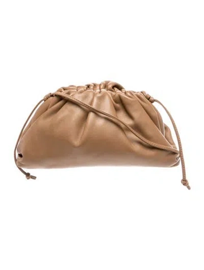 Pre-owned Bottega Veneta Leather Mini Pouch In Brown