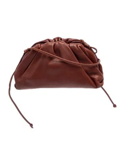 Pre-owned Bottega Veneta Leather Mini Pouch In Brown