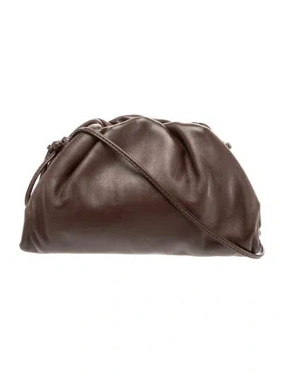 Pre-owned Bottega Veneta Leather Mini Pouch In Brown