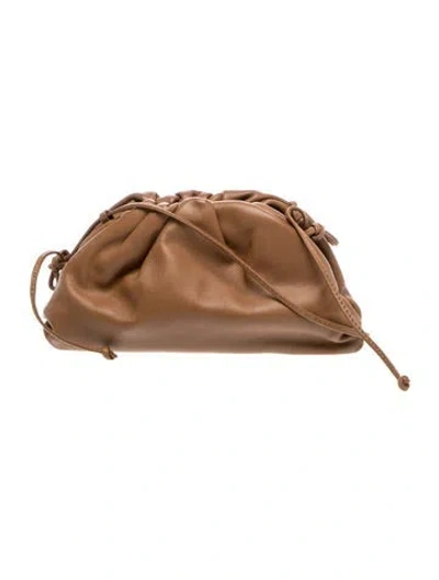 Pre-owned Bottega Veneta Leather Mini Pouch In Brown