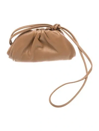 Pre-owned Bottega Veneta Leather Mini Pouch In Brown