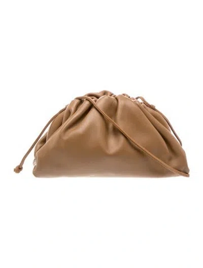 Pre-owned Bottega Veneta Leather Mini Pouch In Brown