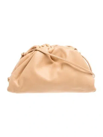 Pre-owned Bottega Veneta Leather Mini Pouch In Brown/neutrals