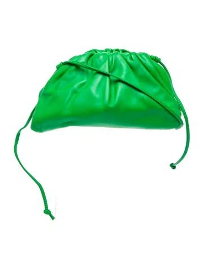 Pre-owned Bottega Veneta Leather Mini Pouch In Green