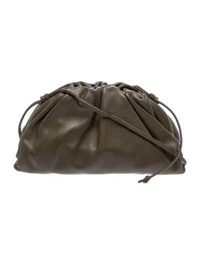 Pre-owned Bottega Veneta Leather Mini Pouch In Green