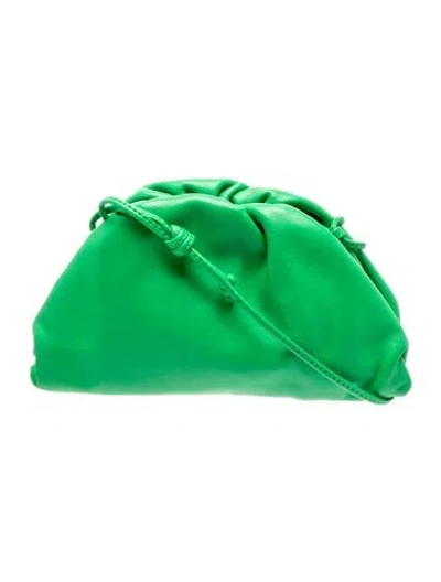 Pre-owned Bottega Veneta Leather Mini Pouch In Green