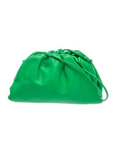 Pre-owned Bottega Veneta Leather Mini Pouch In Green