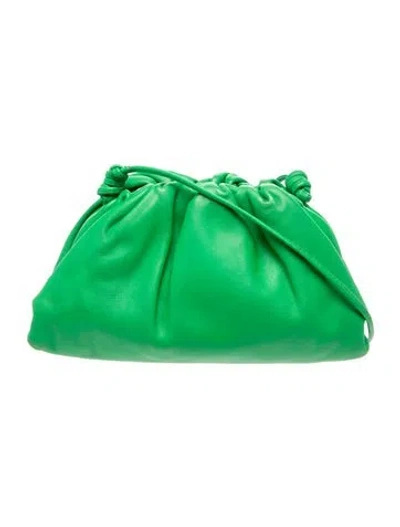 Pre-owned Bottega Veneta Leather Mini Pouch In Green