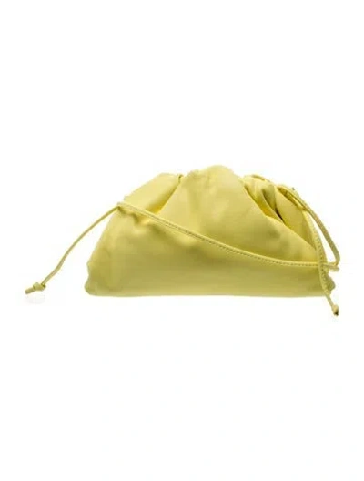 Pre-owned Bottega Veneta Leather Mini Pouch In Green