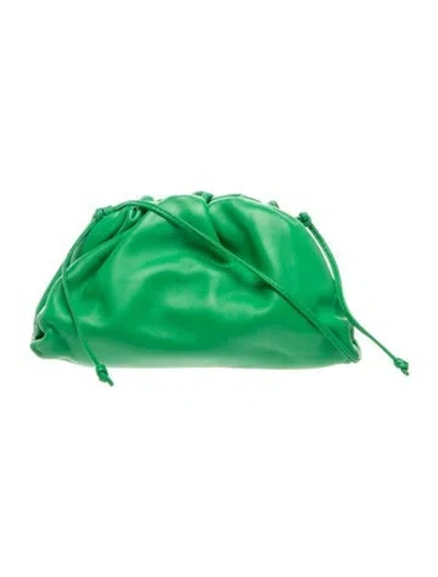 Pre-owned Bottega Veneta Leather Mini Pouch In Green