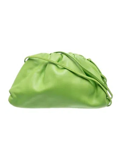 Pre-owned Bottega Veneta Leather Mini Pouch In Green