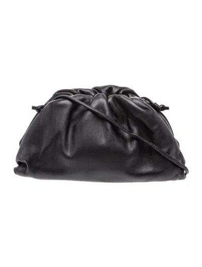 Pre-owned Bottega Veneta Leather Mini Pouch Mini In Black