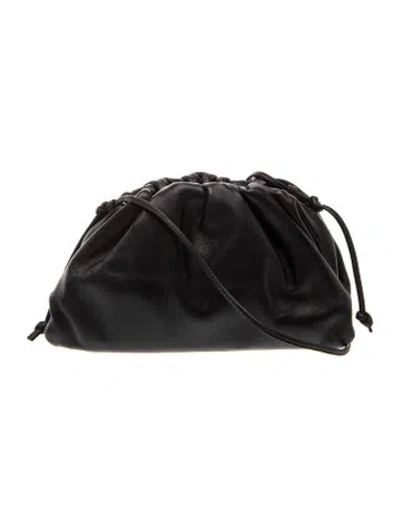 Pre-owned Bottega Veneta Leather Mini Pouch Mini In Black