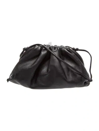 Pre-owned Bottega Veneta Leather Mini Pouch Mini In Black