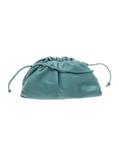 Pre-owned Bottega Veneta Leather Mini Pouch Mini In Blue