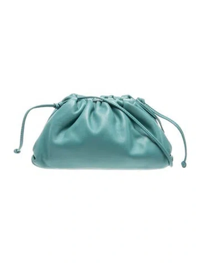 Pre-owned Bottega Veneta Leather Mini Pouch Mini In Blue