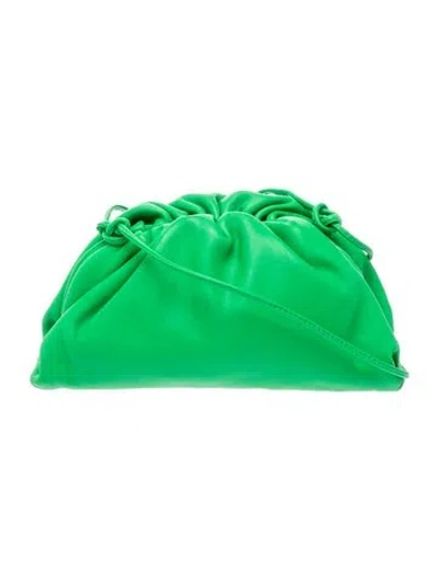 Pre-owned Bottega Veneta Leather Mini Pouch Mini In Green