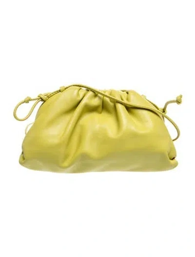 Pre-owned Bottega Veneta Leather Mini Pouch Mini In Green