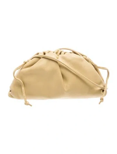 Pre-owned Bottega Veneta Leather Mini Pouch Mini In Neutrals