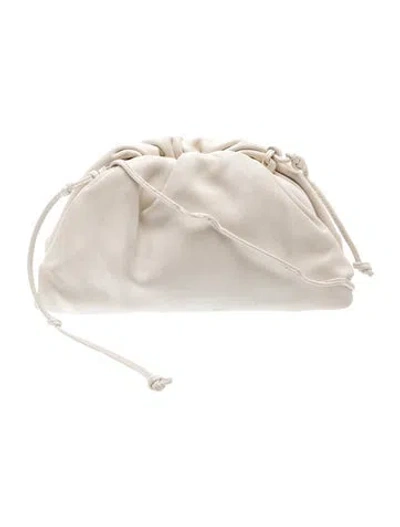 Pre-owned Bottega Veneta Leather Mini Pouch Mini In Neutrals