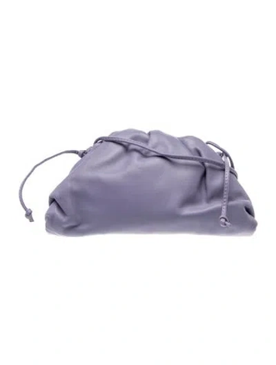 Pre-owned Bottega Veneta Leather Mini Pouch Mini In Purple