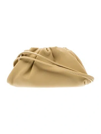 Pre-owned Bottega Veneta Leather Mini Pouch Mini In Yellow