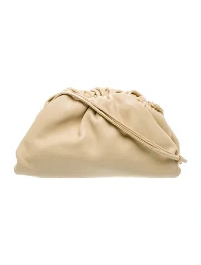 Pre-owned Bottega Veneta Leather Mini Pouch In Neutral