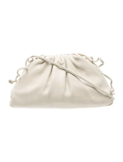 Pre-owned Bottega Veneta Leather Mini Pouch In Neutral