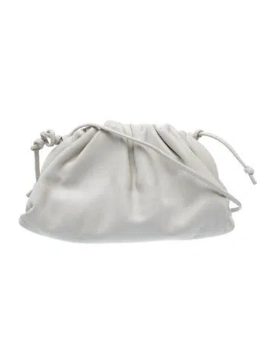 Pre-owned Bottega Veneta Leather Mini Pouch In Neutral