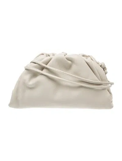 Pre-owned Bottega Veneta Leather Mini Pouch In Neutral