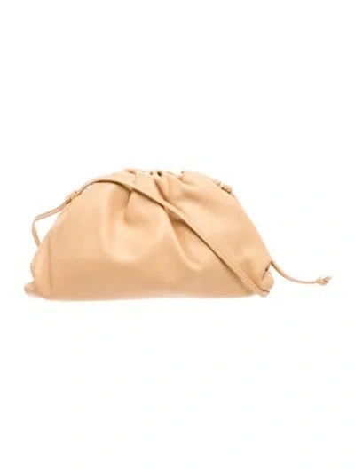 Pre-owned Bottega Veneta Leather Mini Pouch In Neutral