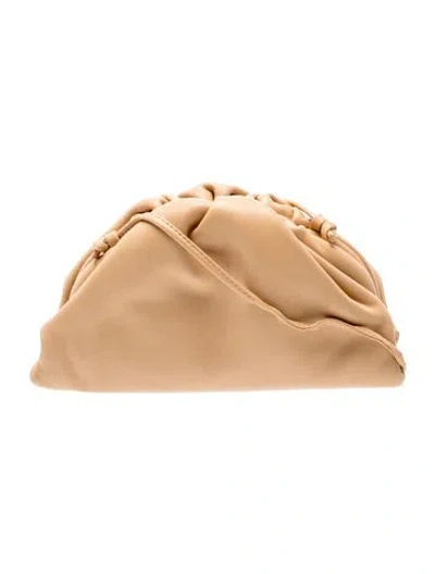 Pre-owned Bottega Veneta Leather Mini Pouch In Neutrals