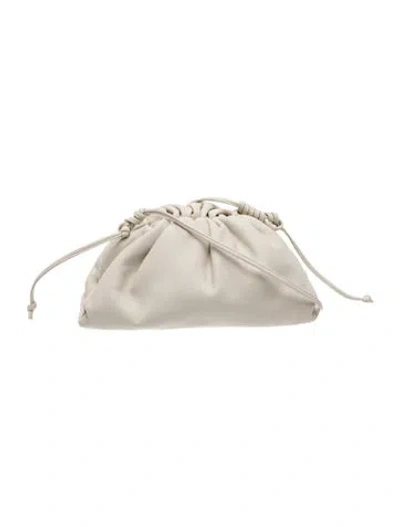 Pre-owned Bottega Veneta Leather Mini Pouch In Neutrals