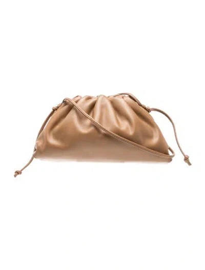 Pre-owned Bottega Veneta Leather Mini Pouch In Neutrals