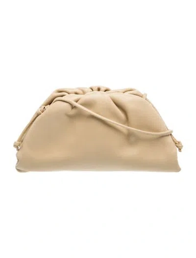 Pre-owned Bottega Veneta Leather Mini Pouch In Neutrals