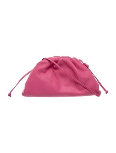 Pre-owned Bottega Veneta Leather Mini Pouch In Pink