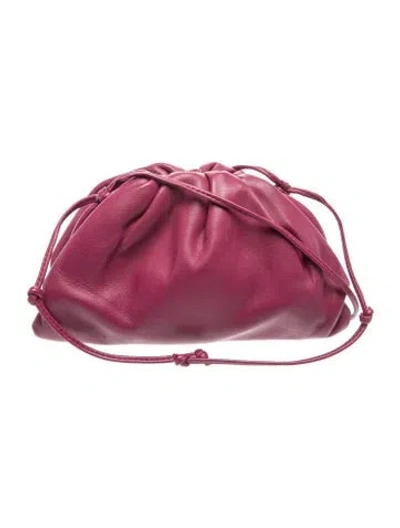 Pre-owned Bottega Veneta Leather Mini Pouch In Purple