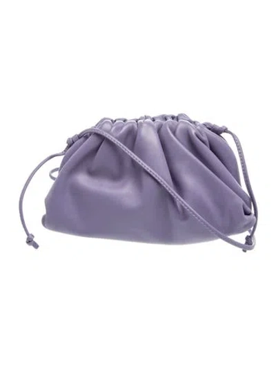 Pre-owned Bottega Veneta Leather Mini Pouch In Purple