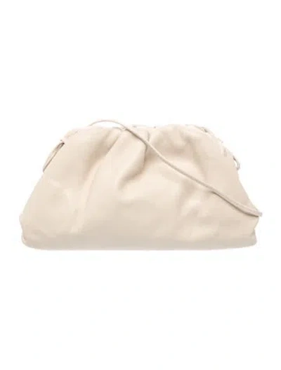 Pre-owned Bottega Veneta Leather Mini Pouch In White