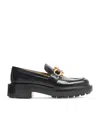 Bottega Veneta Vinyl Effect Brushed Leather Madame Loafers In Black