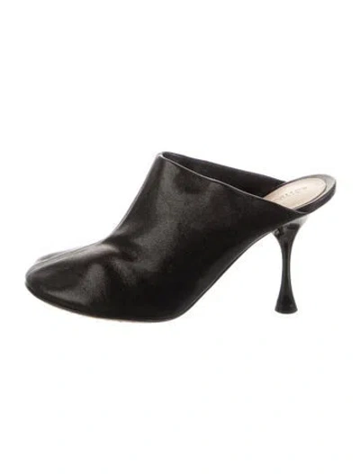 Pre-owned Bottega Veneta Leather Mules In Black