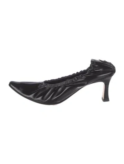 Pre-owned Bottega Veneta Leather Mules In Black
