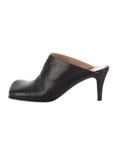 Pre-owned Bottega Veneta Leather Mules In Black