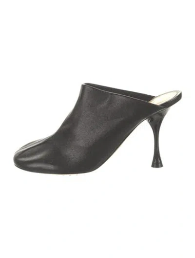 Pre-owned Bottega Veneta Leather Mules In Black