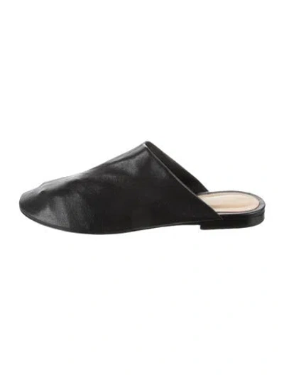Pre-owned Bottega Veneta Leather Mules In Black