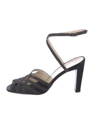 Pre-owned Bottega Veneta Leather Mules In Blue