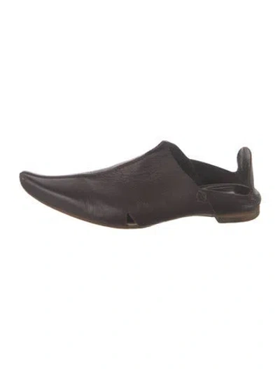 Pre-owned Bottega Veneta Leather Mules In Brown