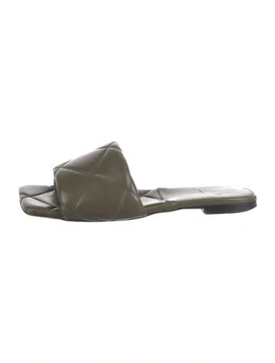 Pre-owned Bottega Veneta Leather Mules In Green