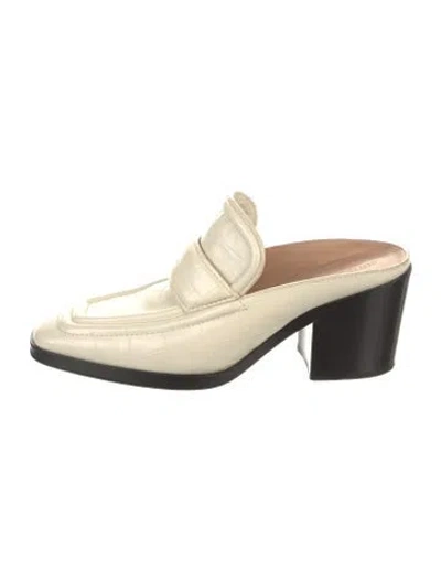 Pre-owned Bottega Veneta Leather Mules In Neutral