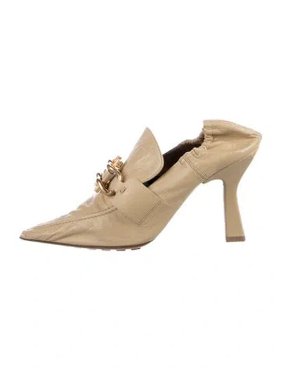 Pre-owned Bottega Veneta Leather Mules In Neutral